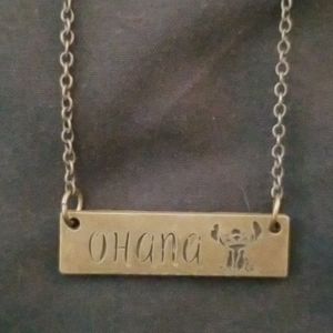 Lilo & Stitch Bronze Ohana Necklace Disney